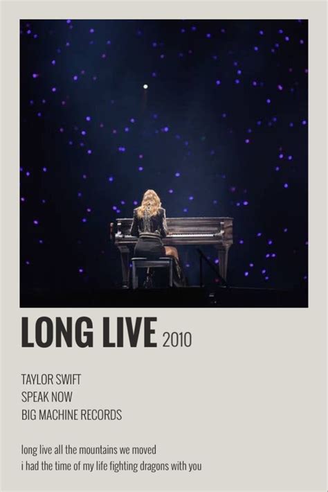 long live taylor swift song meaning